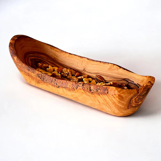 Olive Wood Handcrafted Wooden Bread / Multipurpose Food Display Tray