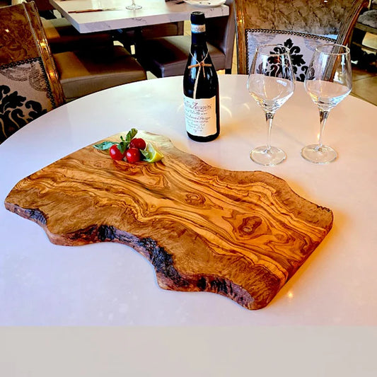 Olive Wood Handcrafted Irregular Shaped Charcuterie Wooden Cutting/Chopping Board