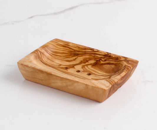 olive wood soap holder 17cm