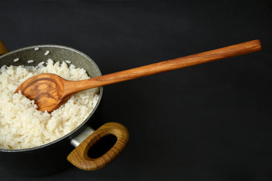 Olive Wood Rice Cooking Spoon 37 cm, wooden spoon
