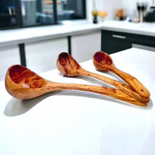 Olive Wood Wooden Ladle, soup server